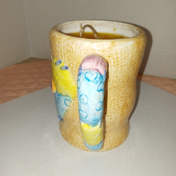 Coffee mug Patchworked heart ceramic Wax melt inside Sweet sugar cookie - Picture 2 of 6